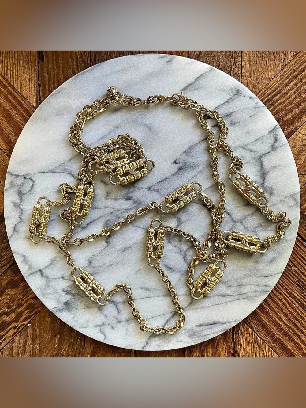 Vintage JBK Camrose and Kross Gold Tone Convertible Necklace
